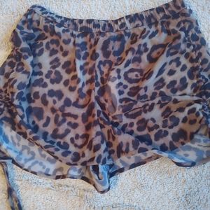 Aiello frankies bikinis viper ruched leopard print